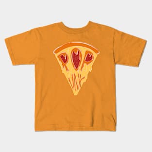 Popunk Pizza Logo Colorful Kids T-Shirt